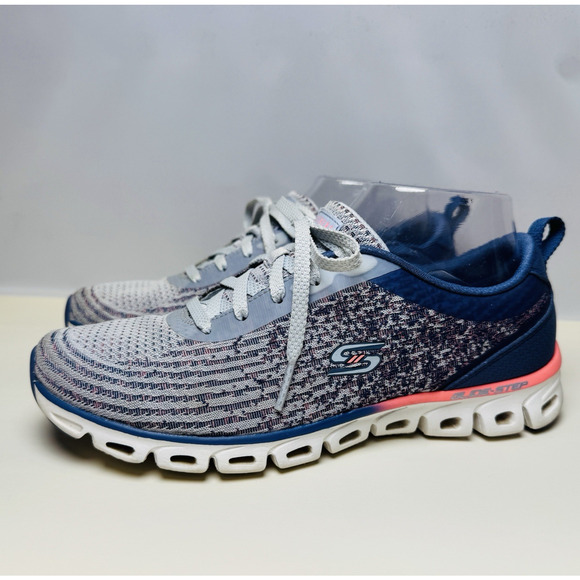 Skechers Glide Step Air Cooled Memory Foam Walking Sneakers Women's Sz 7.5 Blue - Picture 1 of 11